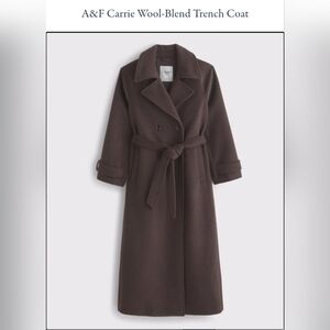 Abercrombie & Fitch Double-Breasted Wool-blend Coat in Dark Coffee